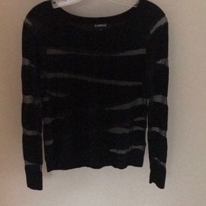 Sexy black top. Quite sheer zebra pattern 😱